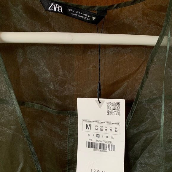 Zara Olive Green Sleeveless Jumpsuit - Picture 2 of 7